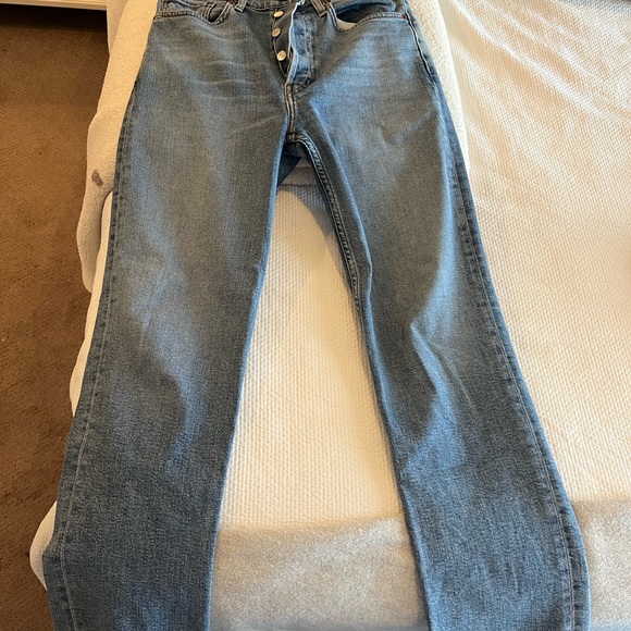 RE/DONE high rise stove pipe jeans - Picture 2 of 4